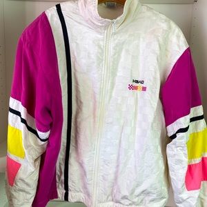 Vintage head sports wear neon jacket